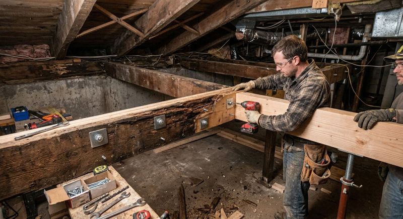 Basement Beam Repair in Wilmington, NC